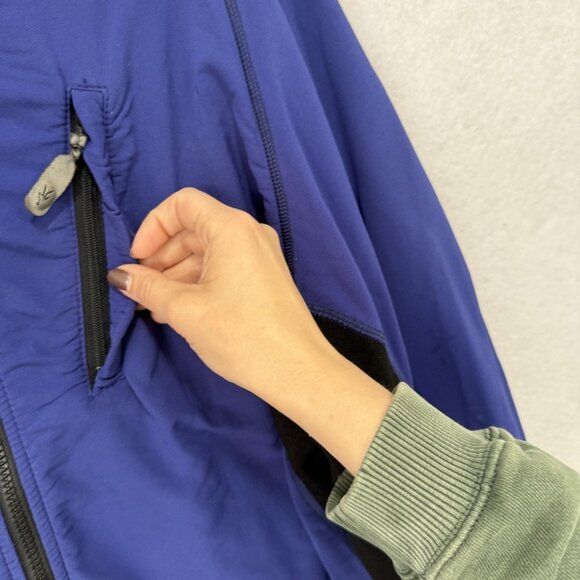 Ibex Cycling Jacket Mens Large Blue Black Full Zip Rear Zip Pocket Made in USA - Picture 6 of 12